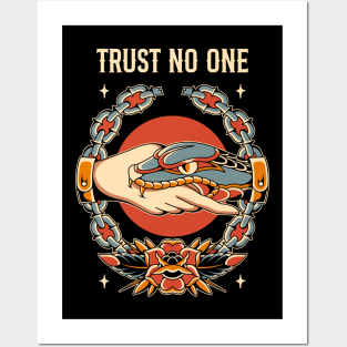 trust no one Posters and Art